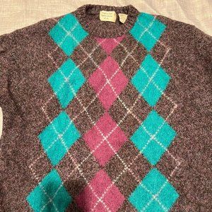 Nantucket Sportswear Shetland Wool Argyle Sweater